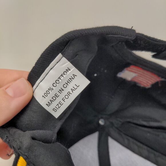 NRA Strapback Hat Black OSFA Adjustable Embroidered Patriotic 6 Panel - Picture 7 of 7